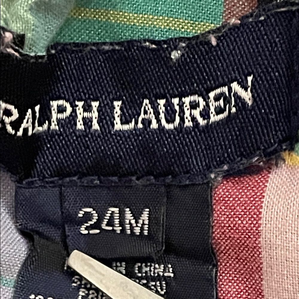 Ralph Lauren Plaid Madras Cotton Sleeveless Dress Infant Size 24 Months Preppy - Picture 3 of 12